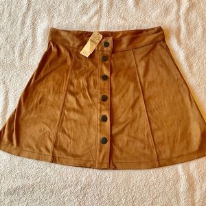 American Eagle Outfitters, Sz 0, faux suede skirt